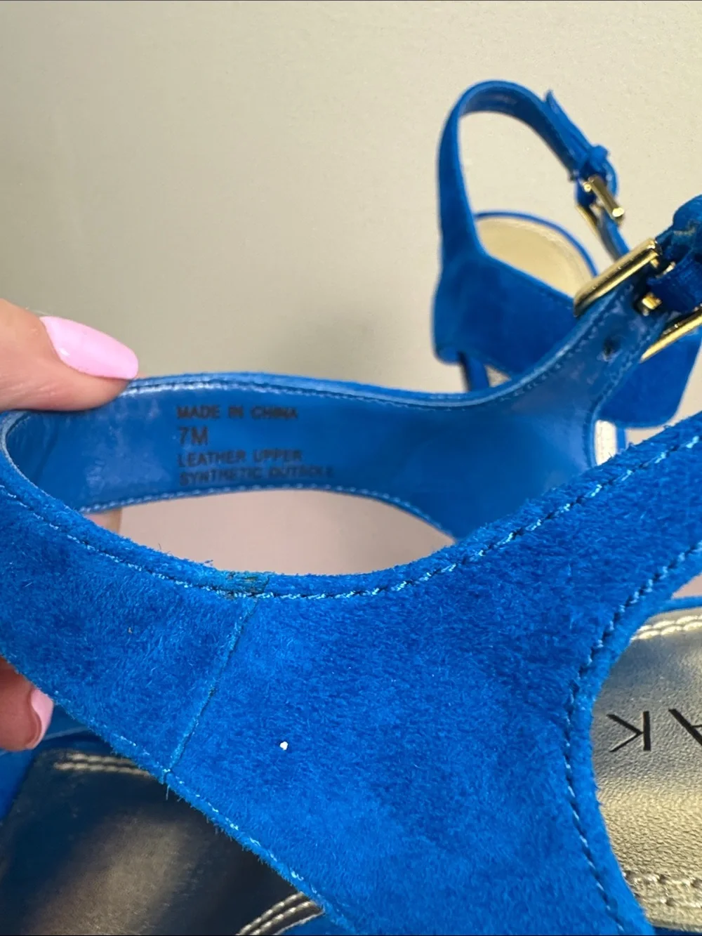 Bakers “Kay” Turquoise Suede Platform Heels - Size 7